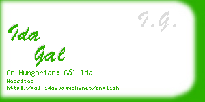 ida gal business card